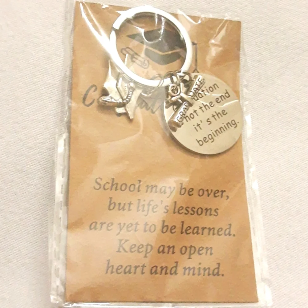 Graduation Gift It’s The Beginning Keychain Jewelry Grad Keepsake NEW SEALED